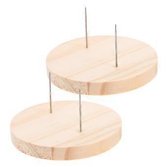 Base de madeira para bonecas de crochê (2 peças), ideal para exibir animais de feltro. Suporte estável em madeira natural para brinquedos de tricô.