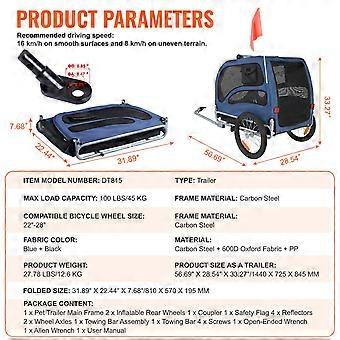 Dog trailer - Dog bike trailer - Bike trailer - Dog stroller.