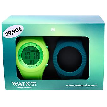 Watx&colors black friday watch for Digital Woman Quartz with Silicone bracelet WACOMBOM5
