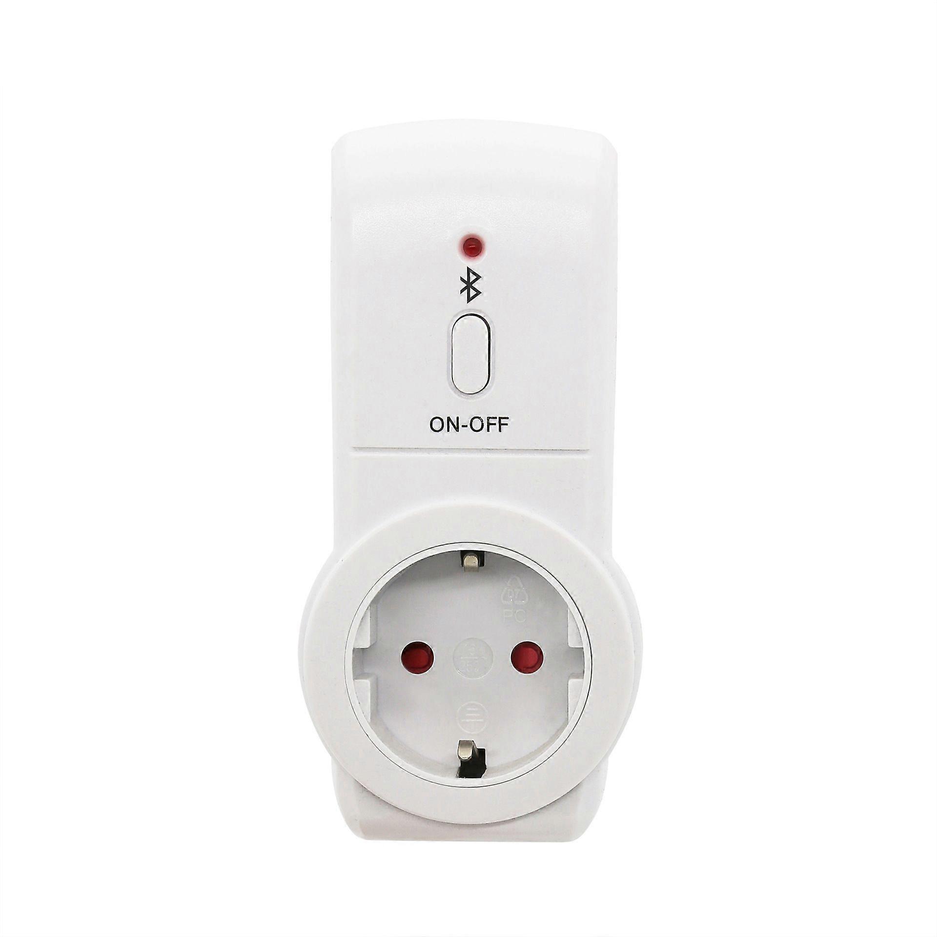 EU Plug Bluetooth Wireless Remote Control Socket, 16A Single Outlet, White Home Switch