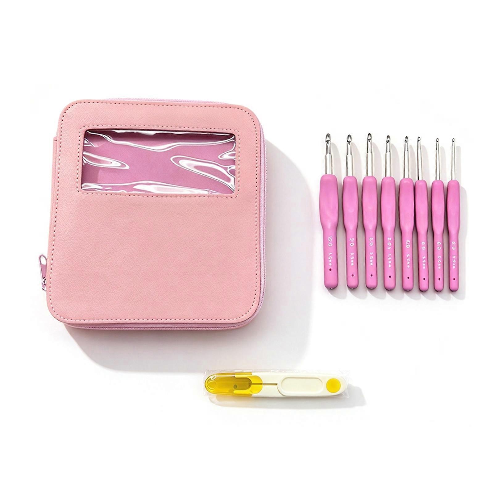 8 Sizes Crochet Hook Kit - Soft TPR Handle with Storage Case