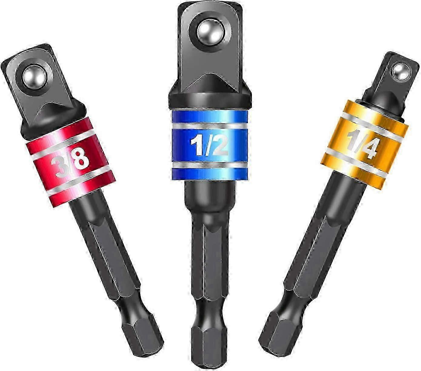 Impact-Resistant Hex To Square Adapter Set