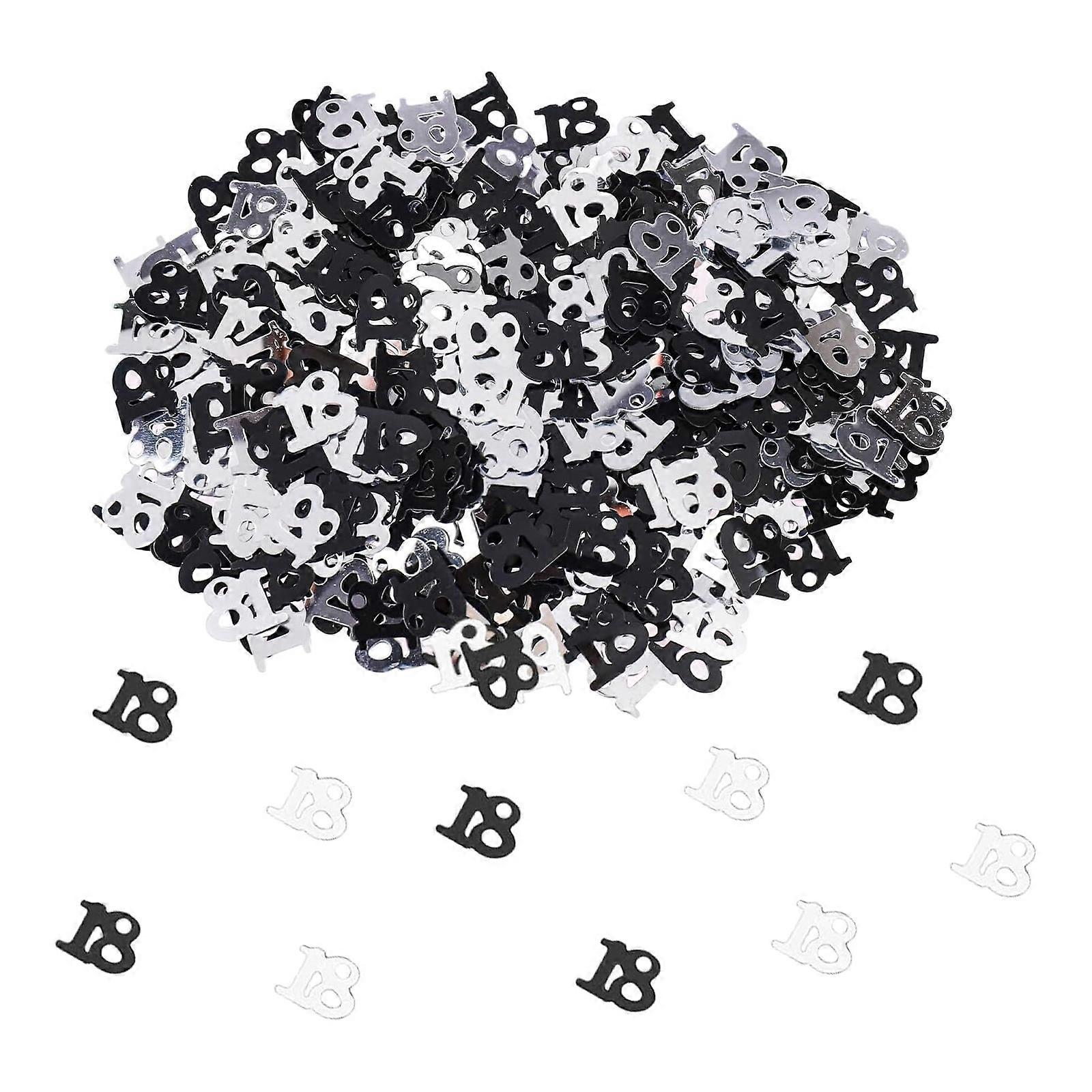 Silver 18th Birthday Confetti Table Decoration