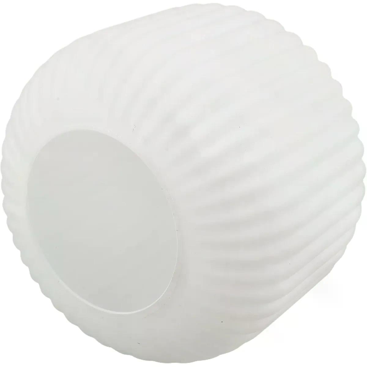 White Ribbed Glass Lampshade for E26 E27 Pendant Ceiling Lights
