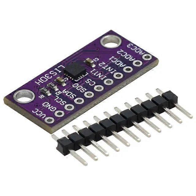Compatible with LIS3DSH Triaxial Accelerometer High-Resolution Accelerometer Sensor Module (Purple Board)