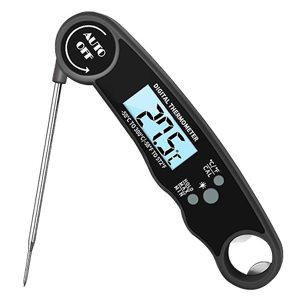 Meat Thermometer, Fast Folding Digital Instant Read Thermometer Bbq Thermometer With Calibration And Backlit Function Cooking
