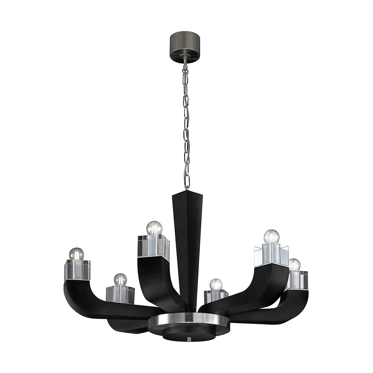 Riviera Multi Arm Pendant Ceiling Light 6 Light
