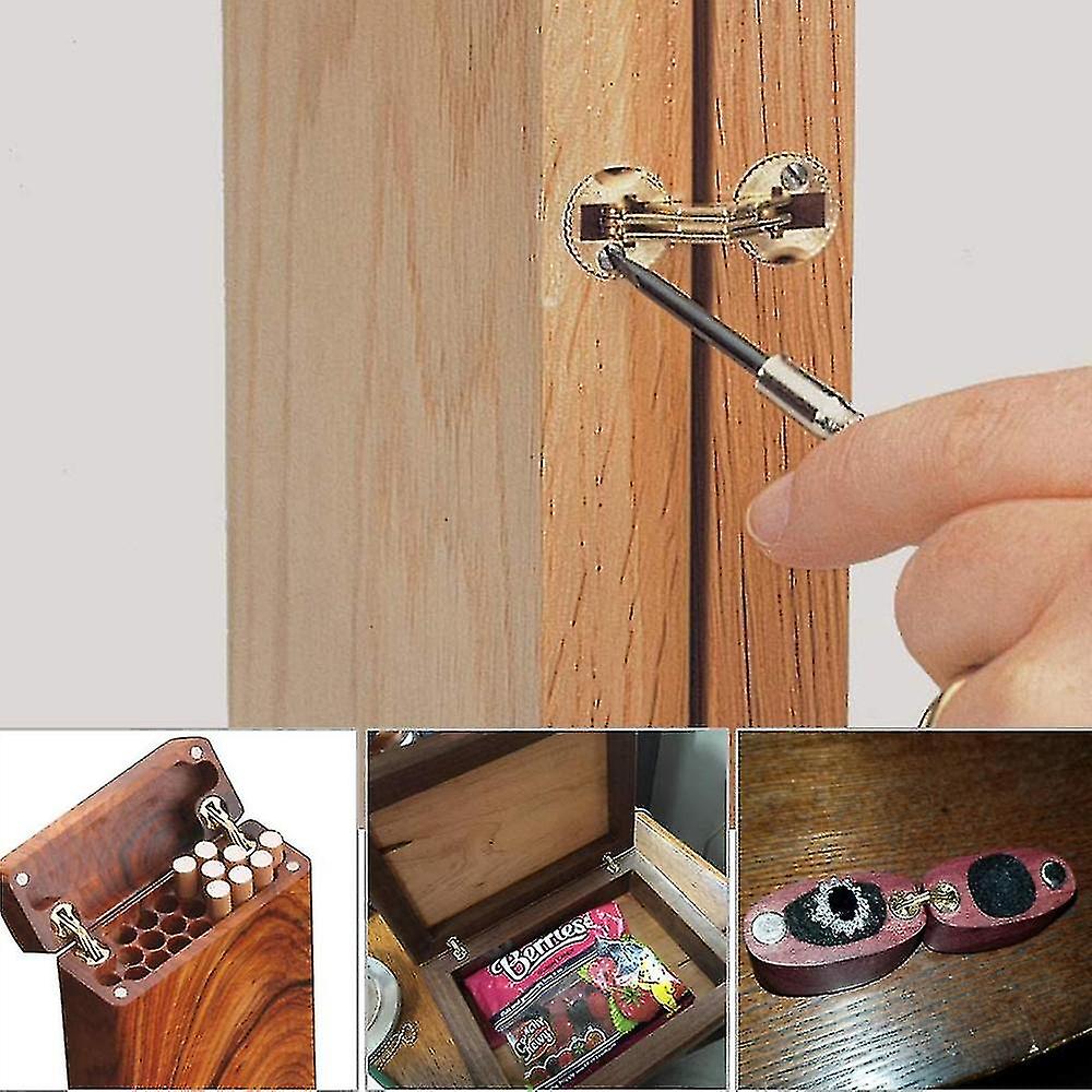 4 Pack Hidden Brass Barrel Hinges Cylindrical Invisible