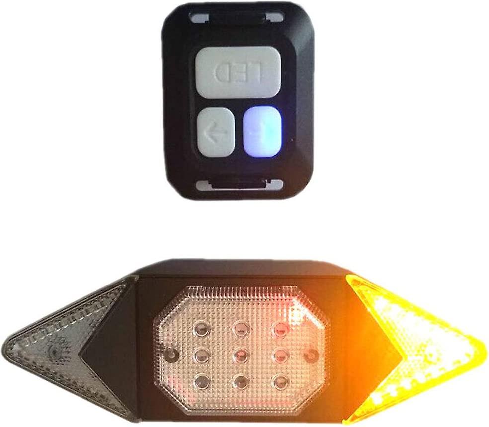 Pxcl Rear Bike Lights, Wireless Control Steady/flash 39 Leds 100 Lumens Ipx4 Waterproof Usb Rechargeable Turn Signals, Flashing Mode Up To 10 Hours