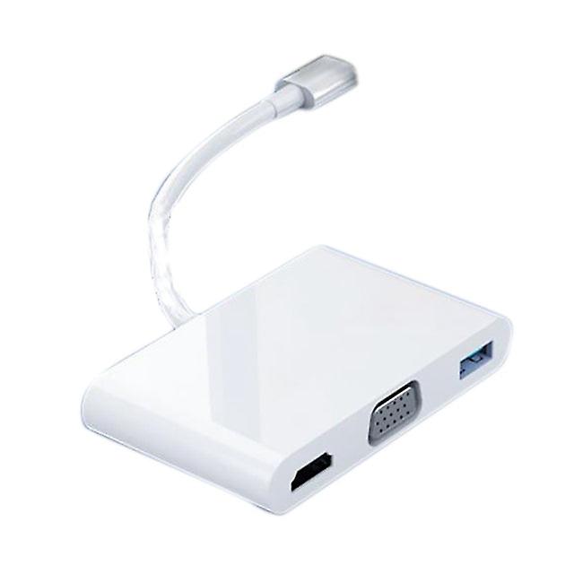 7 In 1 Usb Type C Hub Adapter 87w Fast Charge Hdmi-compatible Multiport Card Reader Usb3.0 Tf Video Multi Ports Adapter