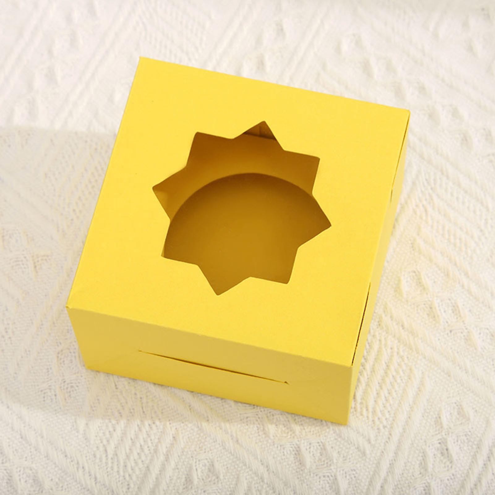 50pcs Valentine's Day Cupcake Boxes Oil-proof With Clear Windows Cupcake Boxes