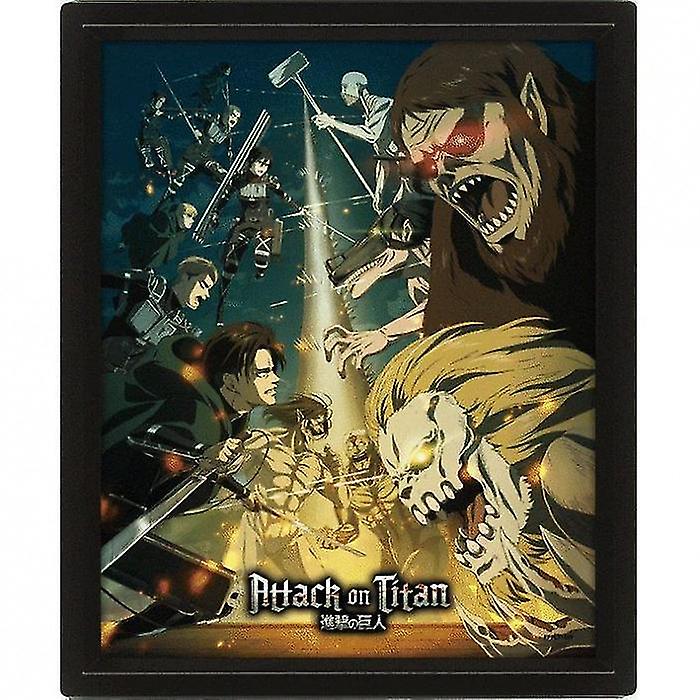 Attack On Titan 3D Framed Art Print