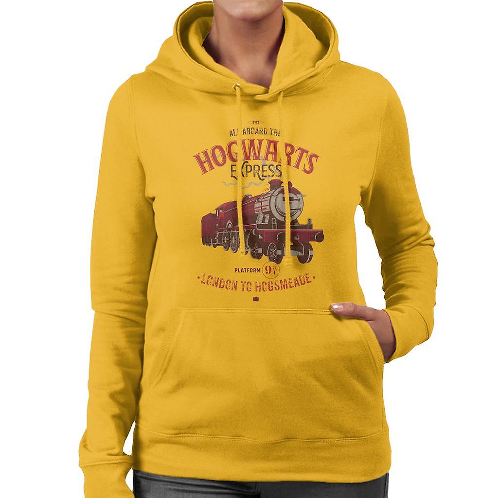 Harry Potter All Aboard The Hogwarts Express London To Hogsmeade Women's Hooded Sweatshirt