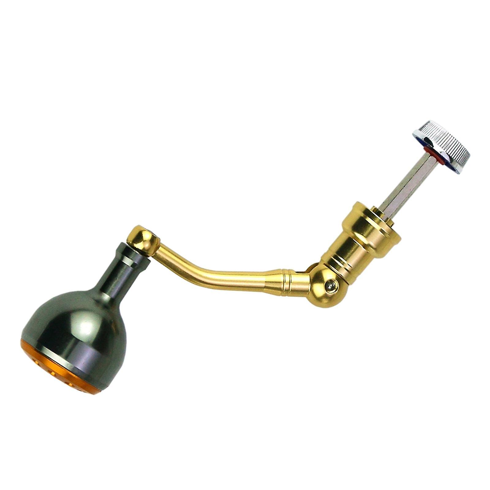 ידית סליל דיג סליל מתכת מלא ידית כוח ידית ארכובה, אביזרים זהב L