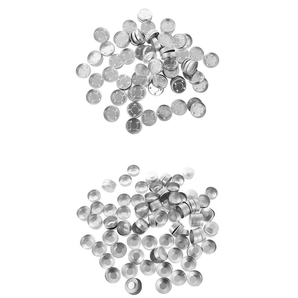 200 Pcs Empty Aluminum Tealight Cups DIY Candles Containers Case mixed