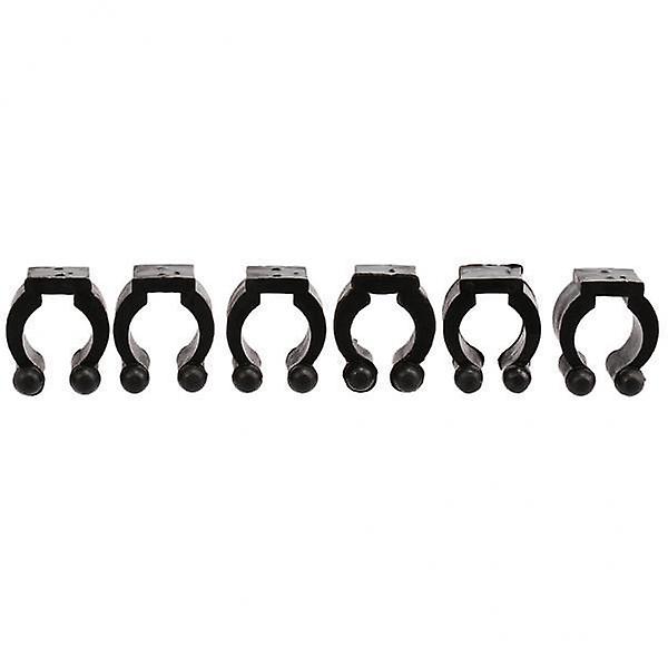 5x6pcs petits clips de queue en plastique ronds de remplacement clips de queue pour supports de queue noir