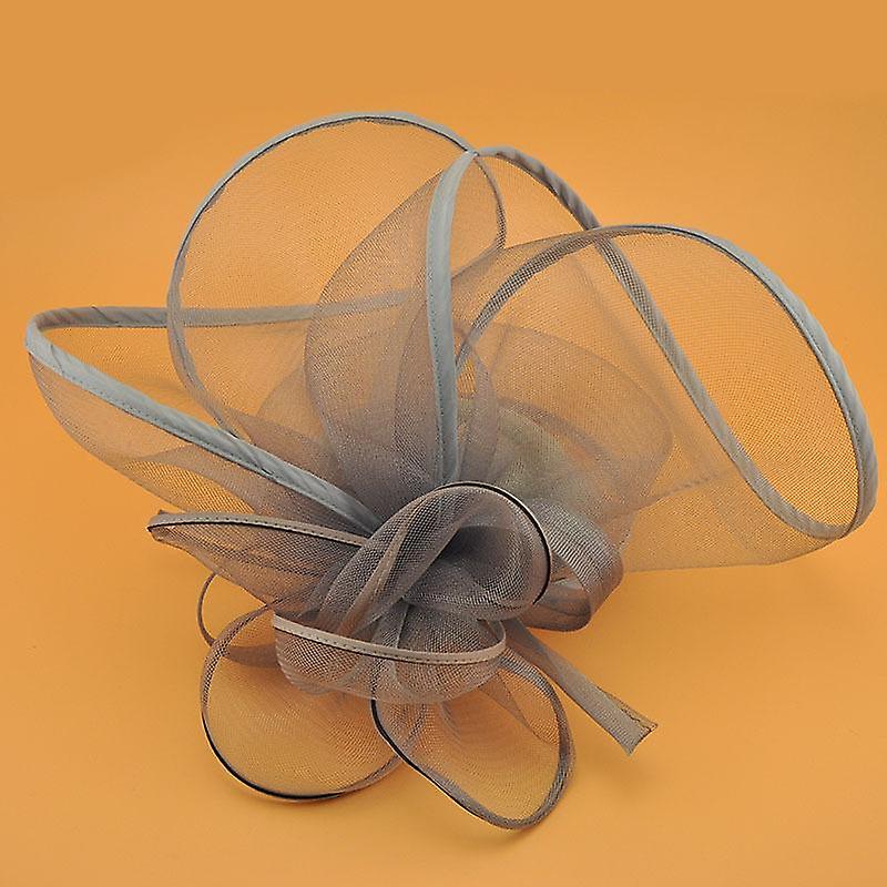 Net Veil Headdress Cap Head Flower Feather Bridal Dress Hair Accessories Korea Japan 17