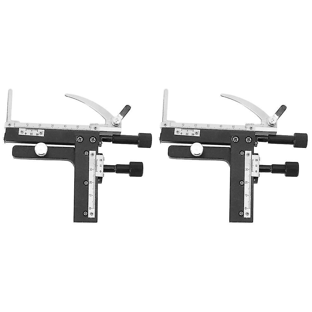 2x Microscope Attachable Mechanical Stage X-y Moveable Caliper Vernier With Scale