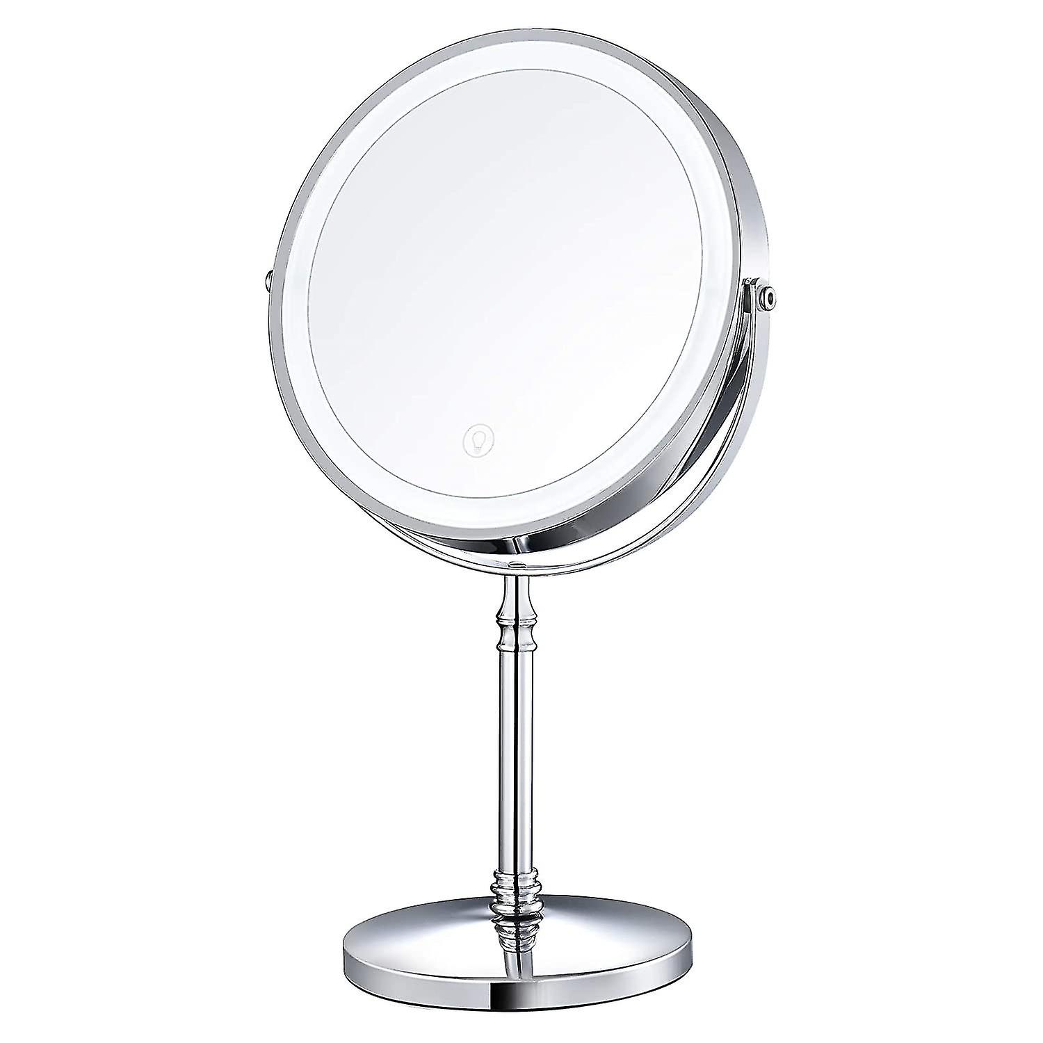 8 Lighted Makeup Mirror 10x Makeup Mirror With Lights Double Sided Dimmable Magnifying Mirror With Light Rechargeable And Brightness Adjustable Co