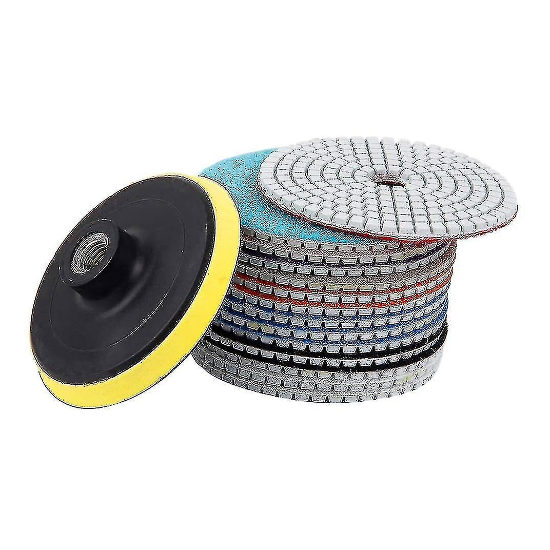 15 قطعة الماس تلميع منصات كيت 4 بوصة 100mm رطب / جاف لتلميع الرخام الخرساني حجر الجرانيت U أفضل هدية