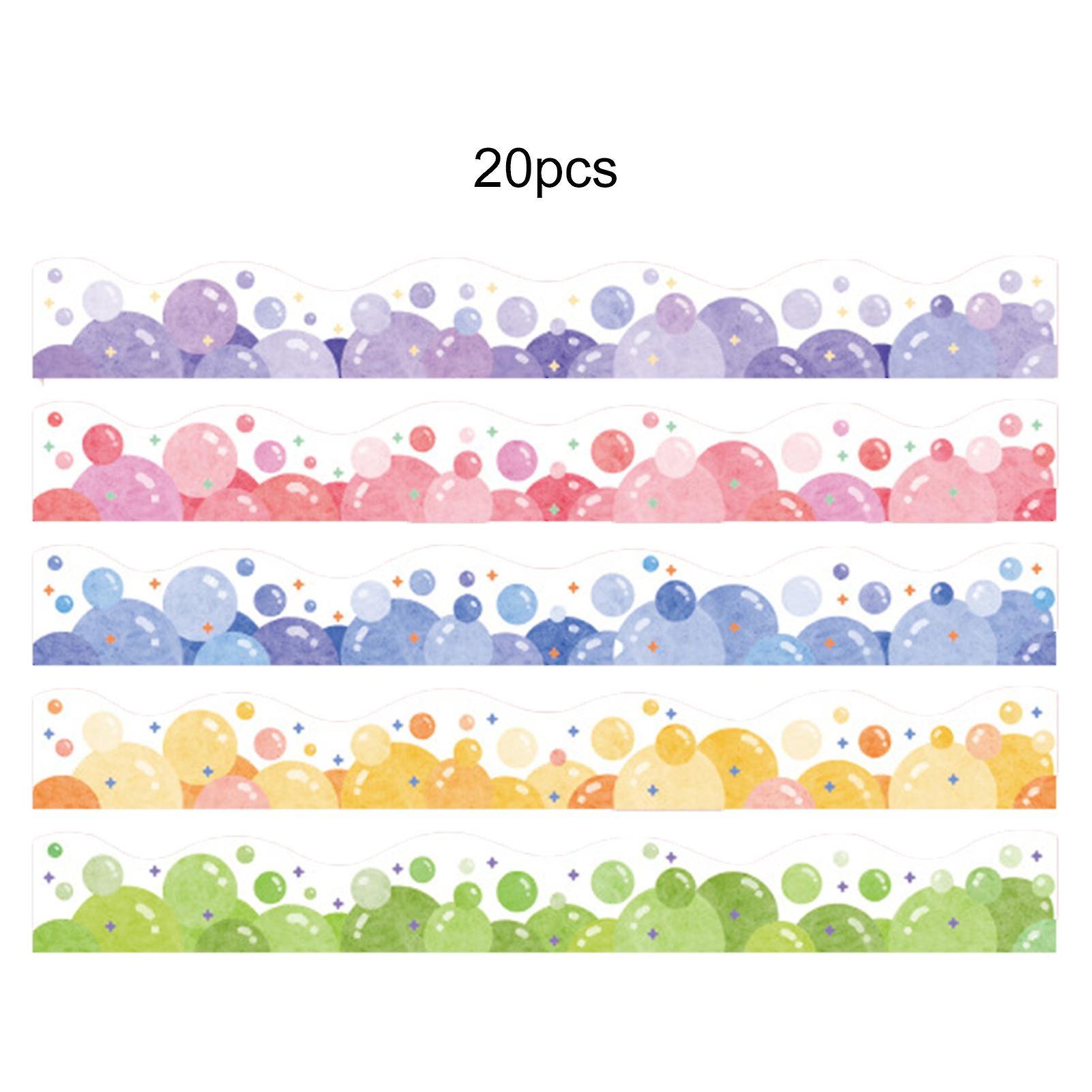 20pcs/set كتيب ملصقات رائعة زهرة نجمة فقاعة الفن شارات مجلة ألبوم سكرابوكينغ ملصقات الزاوية الطالب القرطاسية