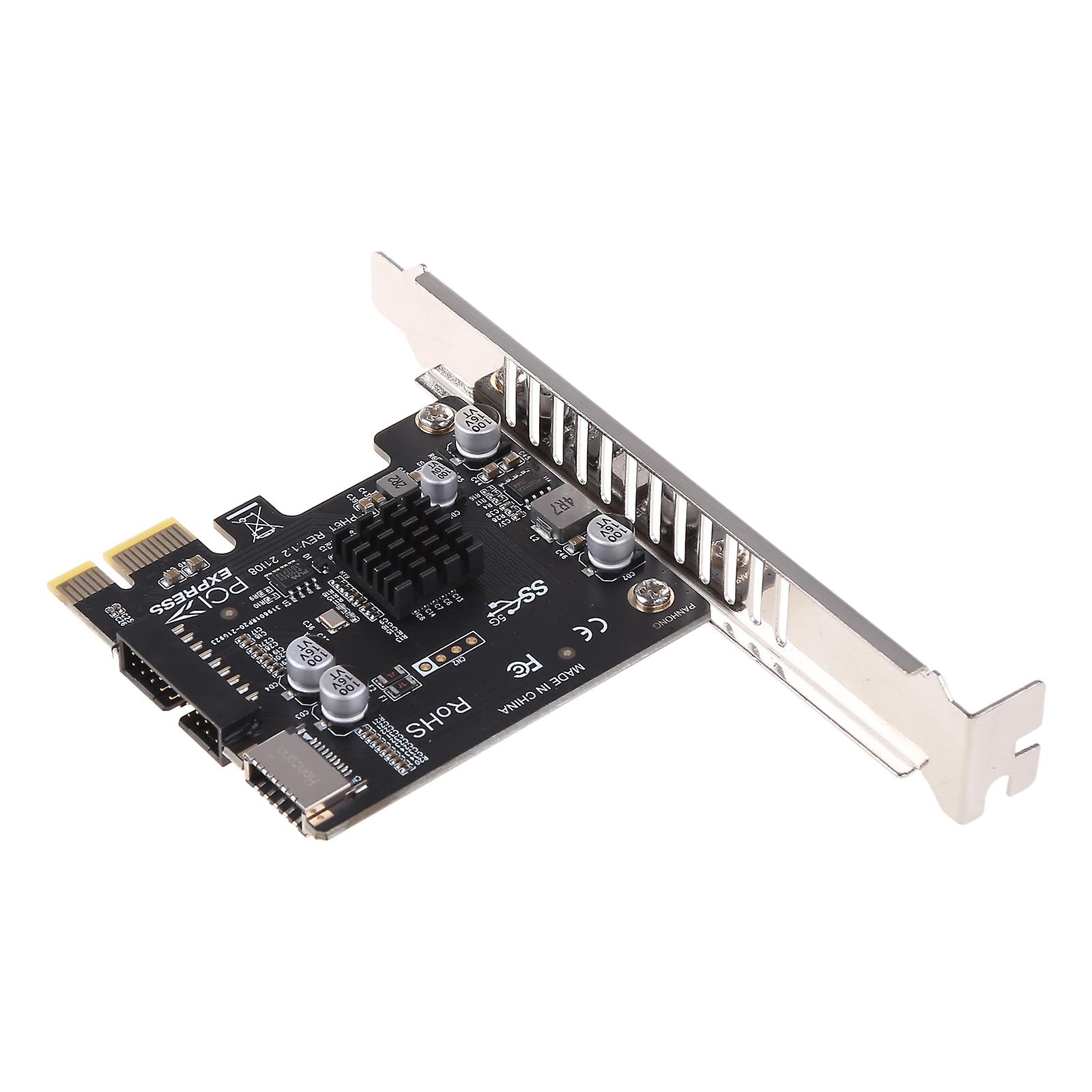 Computer PCIE To USB3 Type-E Front Type-C 19P 20P Expansion Card Self-Powered