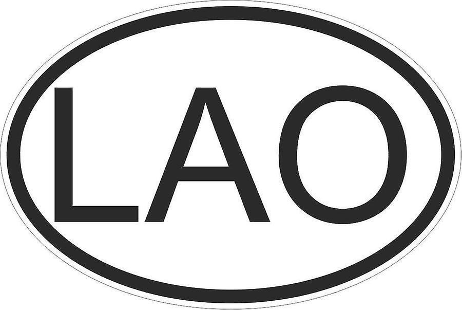 Sticker Sticker Sticker Sticker Flag Oval Code Country Car Moto Laotian Lao