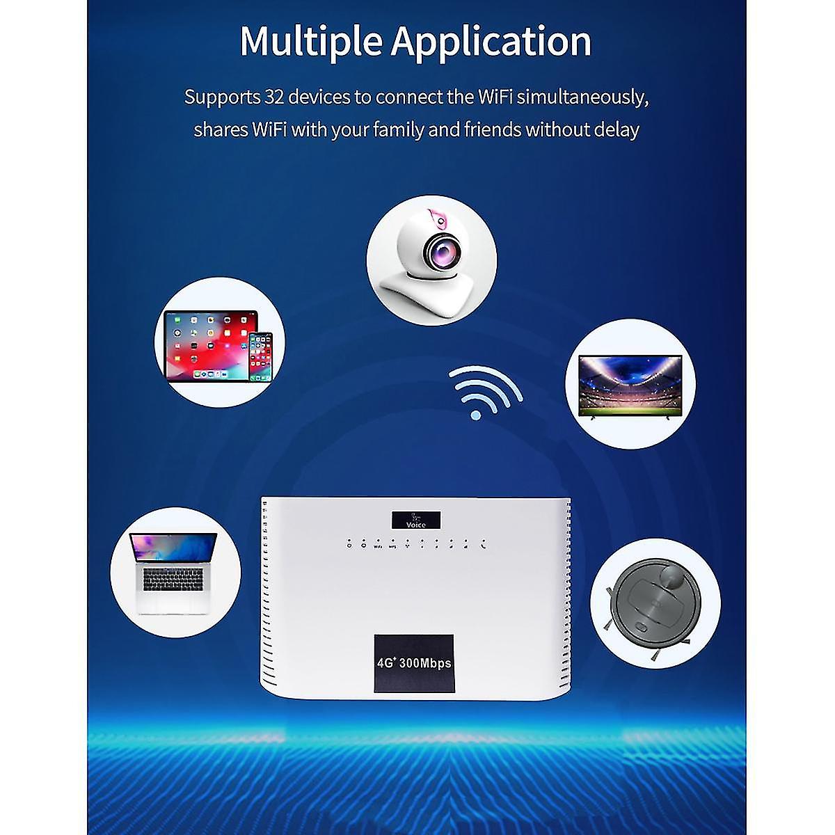 H305 4G LTE Cat4 Router 300mbps mit Slot + Voice Phone Port + 4xrj45 Netzwerk Port Wifi Router Unterstützung