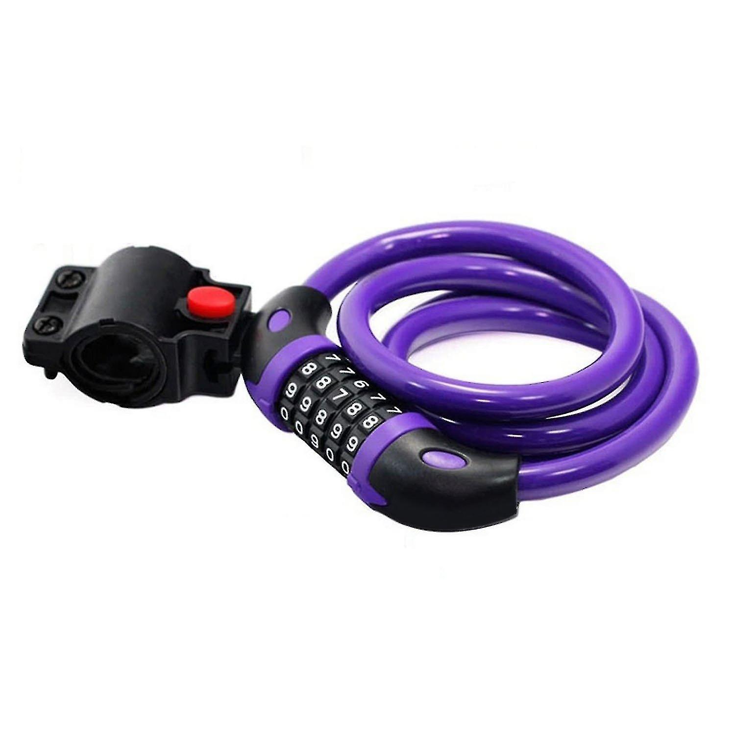 Bike Lock High Security 5 Digit Resettable Combination Coiling Cable Lock Best For Bicycle Outdoors,