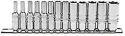 16490 1/4quot; 13pc Met. Deep Socket Rail
