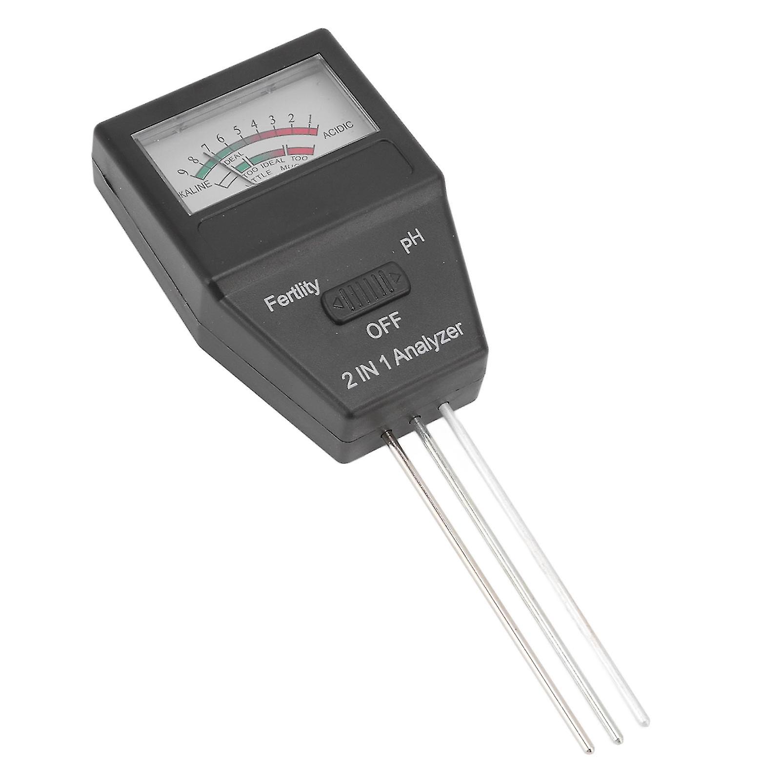 Soil P H Meter 2 in 1 Soil PH Meter Soil Fertility Tester with 3 Probes for Home Garden Lawn Farm Indoor and Outdoor Use