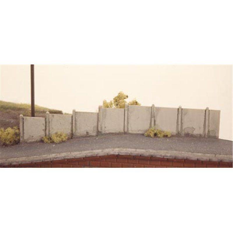 Ratio 429 Southern Concrete Modular Fencing Panels (485mm) OO (1/76) Plastic Unpainted Fences & hedges Scale model
