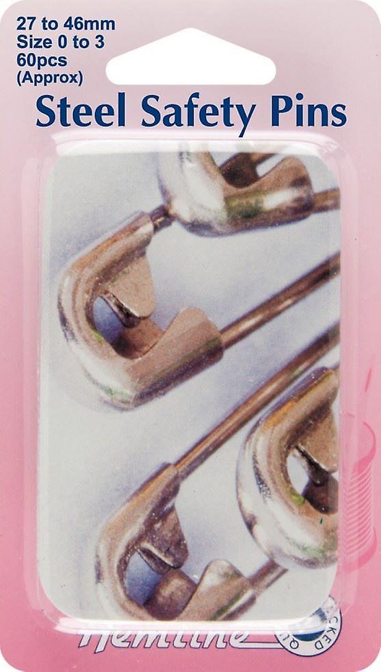 Hemline Safety Pins  Silver