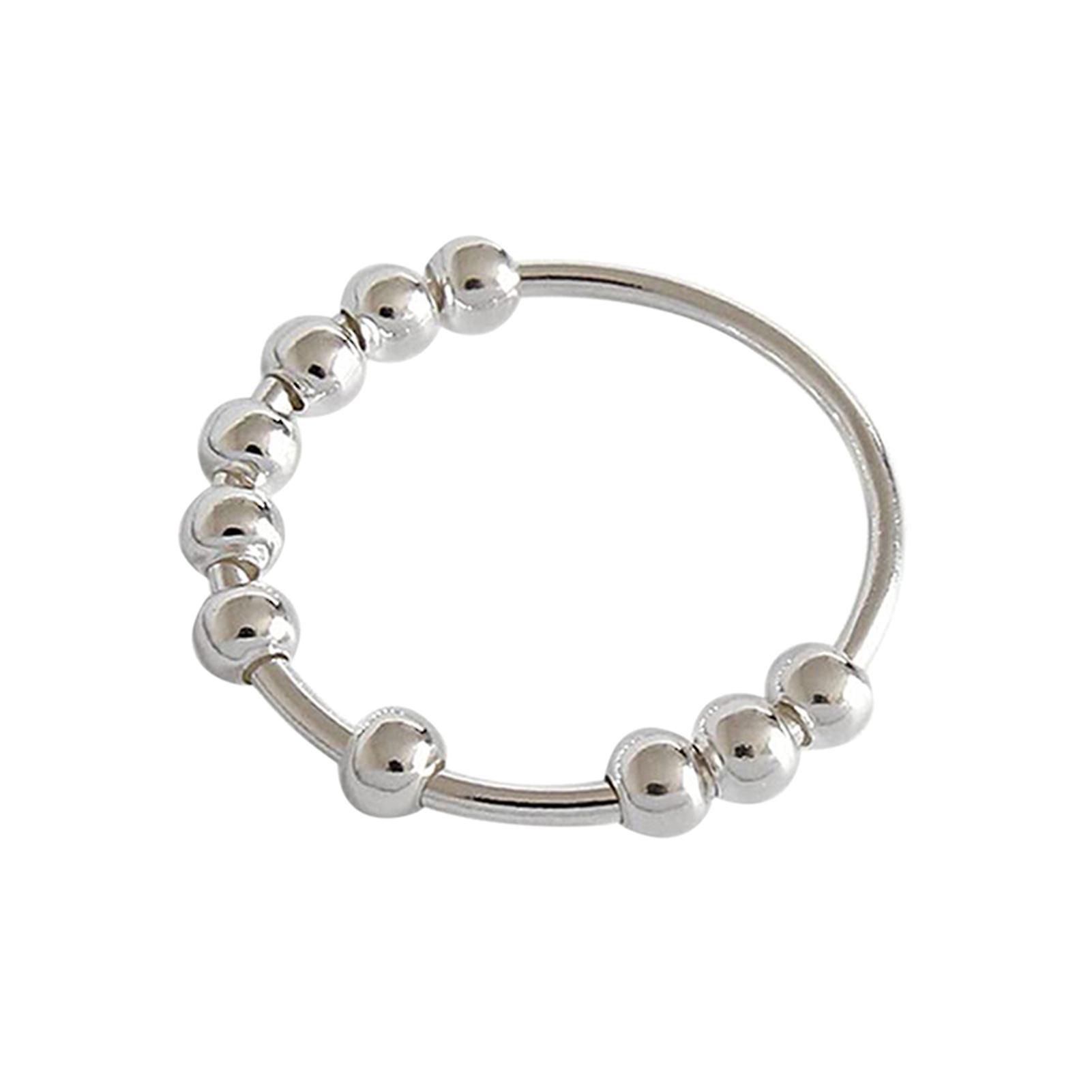 Anxiety Ring Anxiety Fidget Spinner Rotatable Beads Ring Dainty Cute Trendy Jewelry For Women