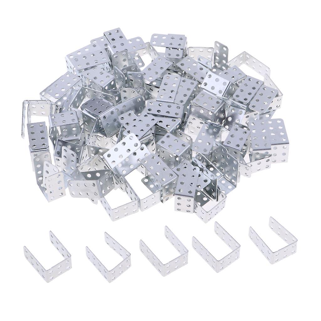 100Pieces U Type 15mm Small Iron Bracket Connector for DIY Model Accessories