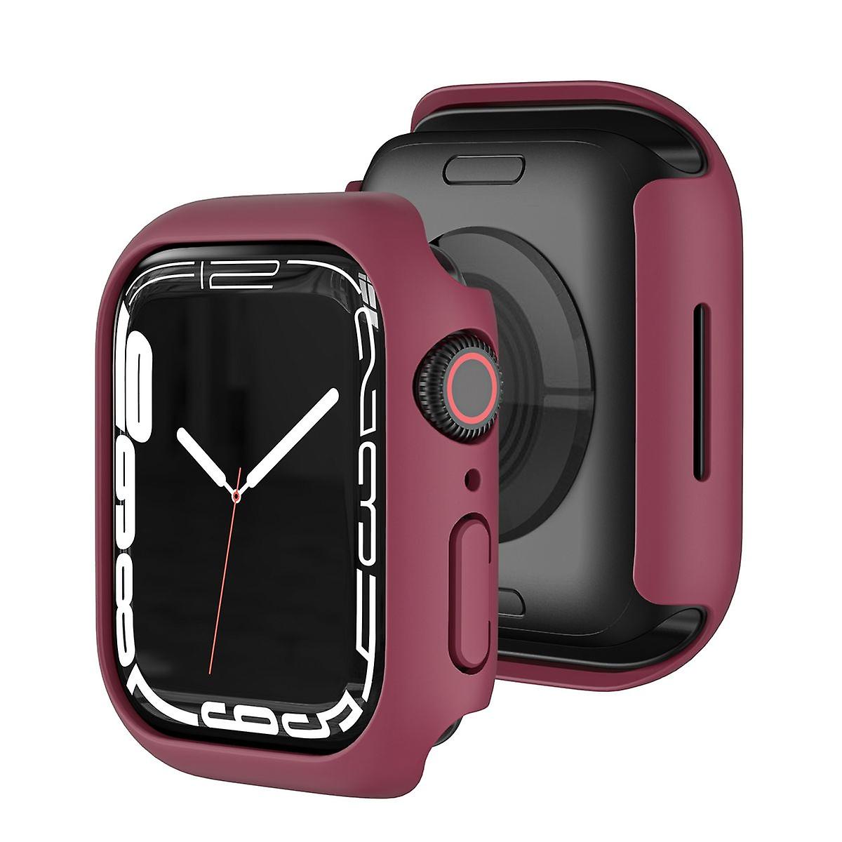 For Apple Watch Series 9 8 7 41mm Shock TPU Silicone Case Dark Red
