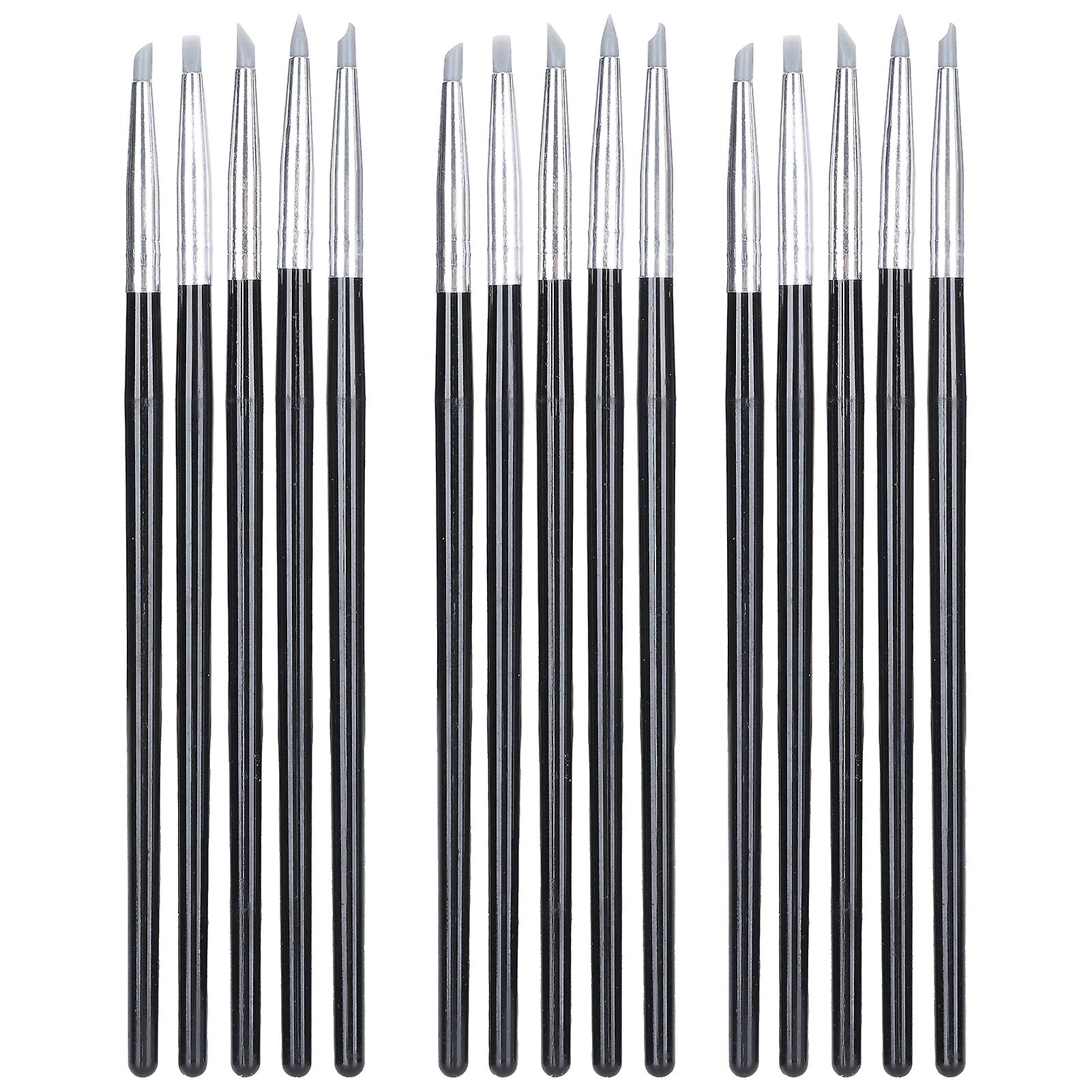 3 Set Pottery Clay Sculpture Paint Brush Watercolor Paint Silicone Pen Different Size