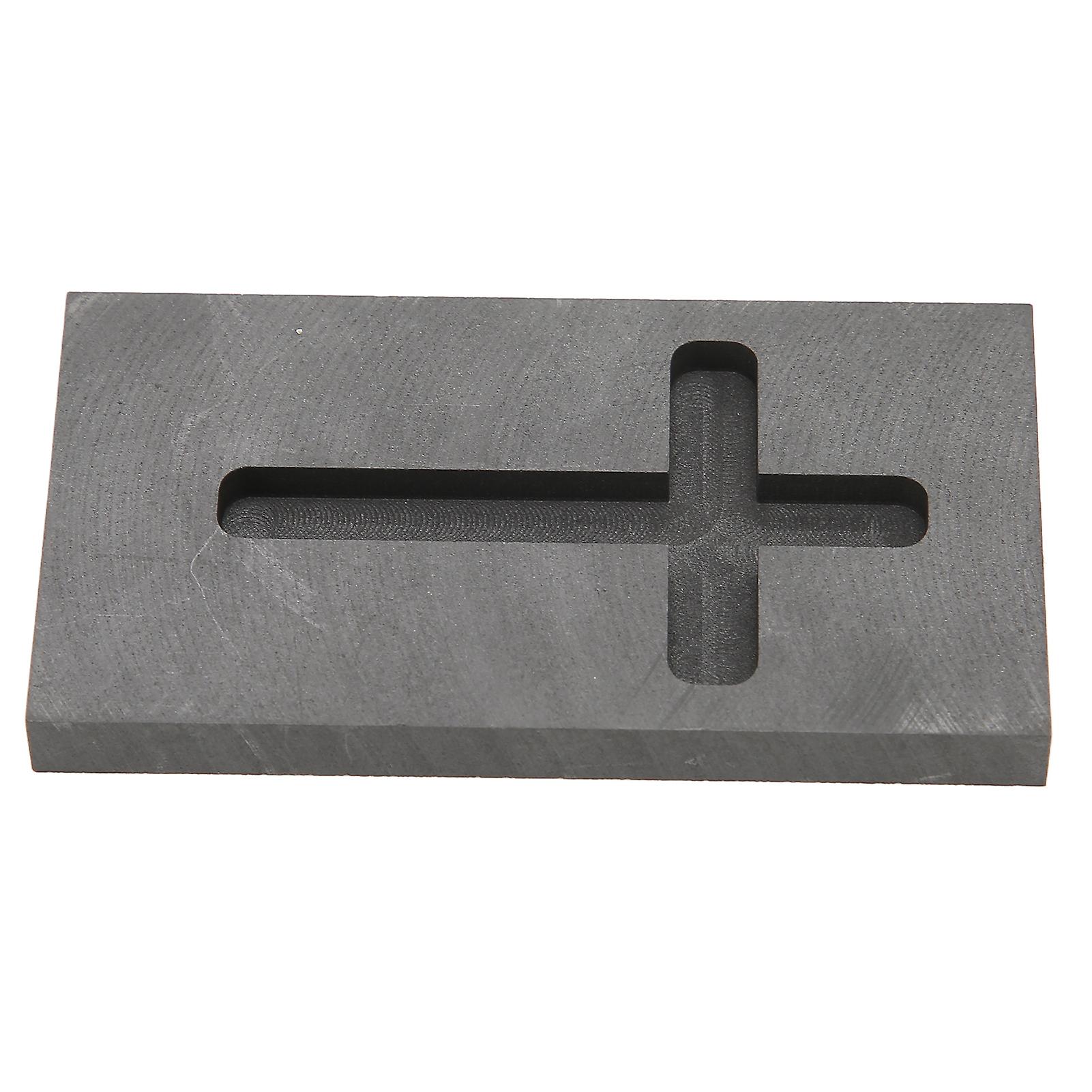 Graphite Ingot Casting Mold, Professional Cross Metal Refining Mold for Gold, Silver and Aluminum