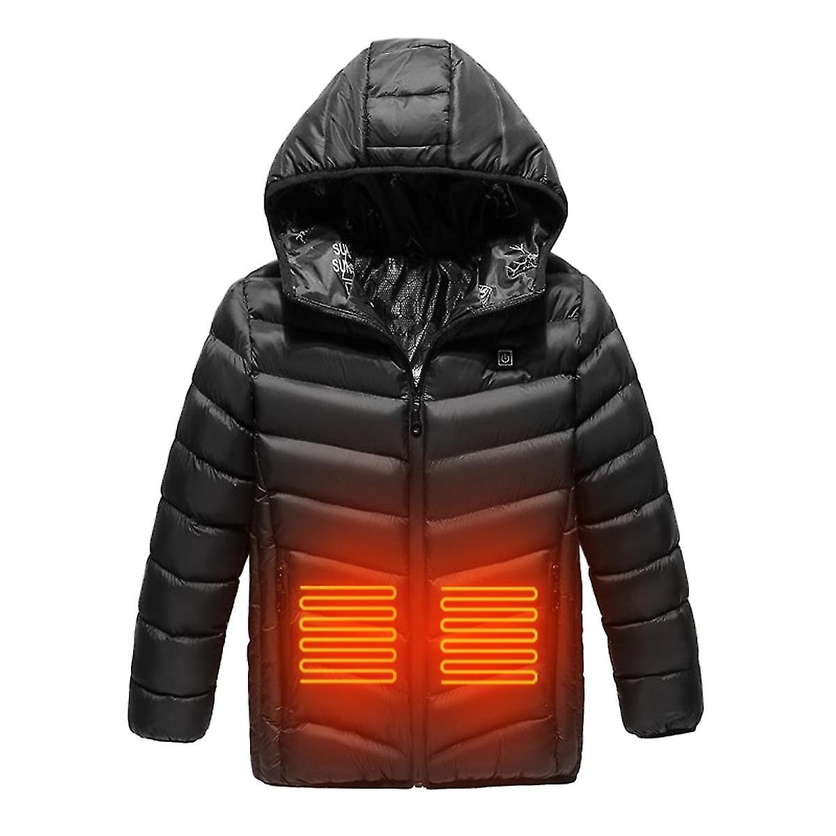 Giacca riscaldata per ragazzi e ragazze, cappotti riscaldati invernali con cappuccio per bambini
