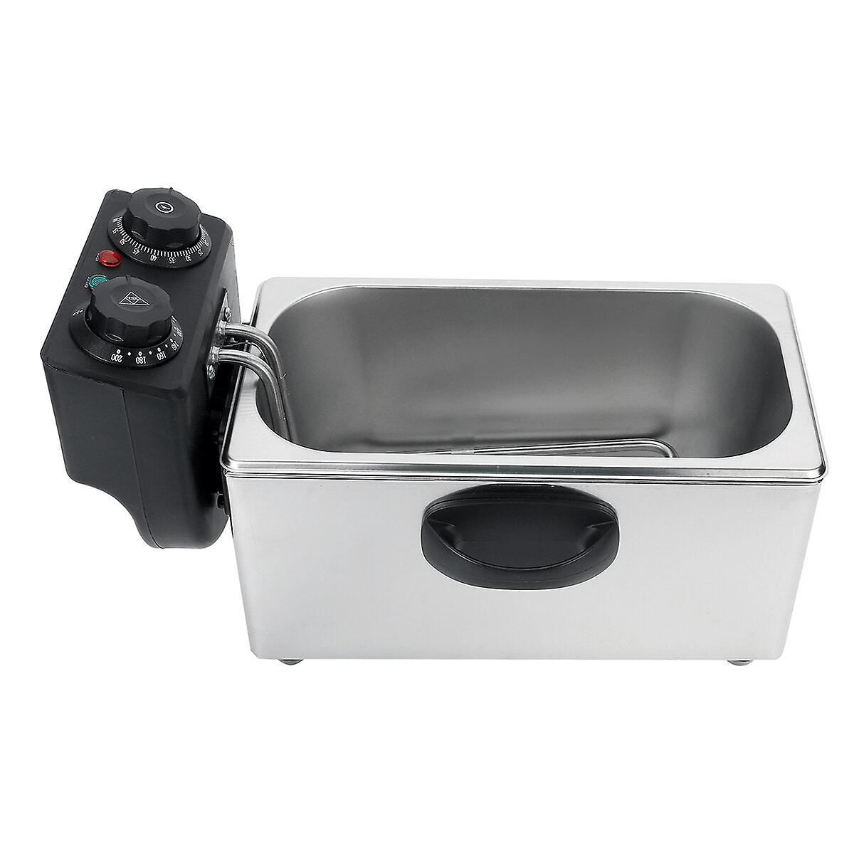 4L Electric Fryer Accessories Non Stick Pan Stainless Steel Basket 220v 2000w For Kitchen