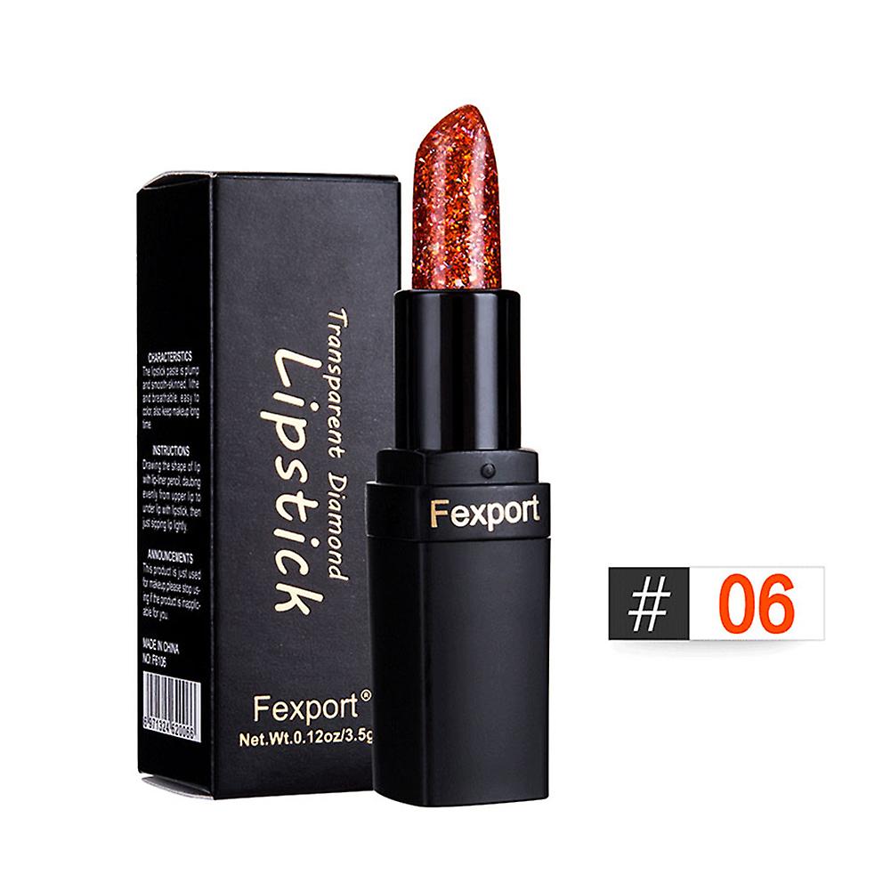 Fexport Diamond Color Change Lipstick Waterproof Rouge à lèvres Longue tenue (6)