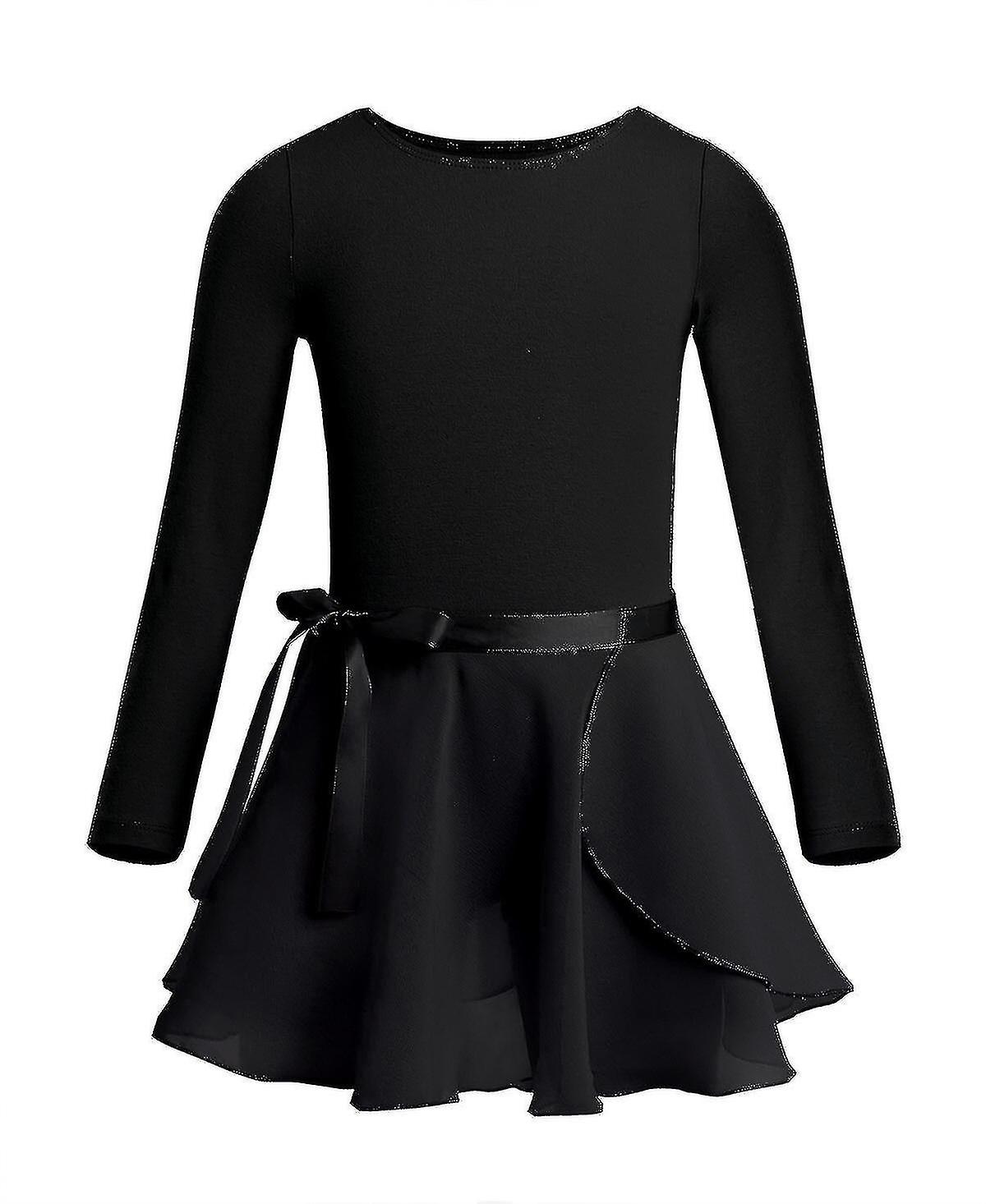 Tytöt Balettimekko Voimistelu Leotards Lasten pitkähihainen baletti Tanssivaatteet sifonki Sidotut hameet Lapset Rusetti Ballerina Vaatteet -bba