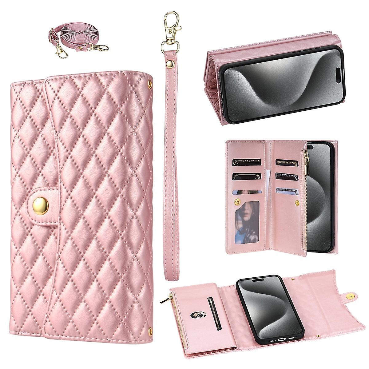 Bks-002 Compatible with Iphone 13 Pro Max 6.7 inch Case 7 Card Slots Stand Phone Cover With Hand Str