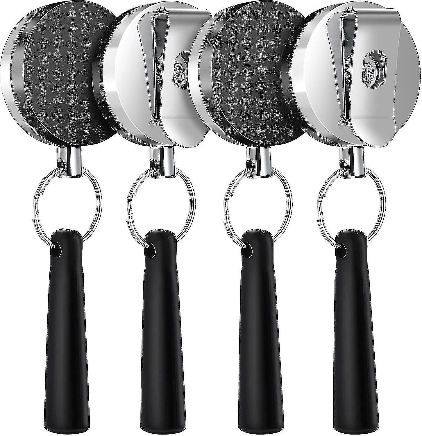4 Pack Heavy Duty Retractable Pull Pen Pencil Holder