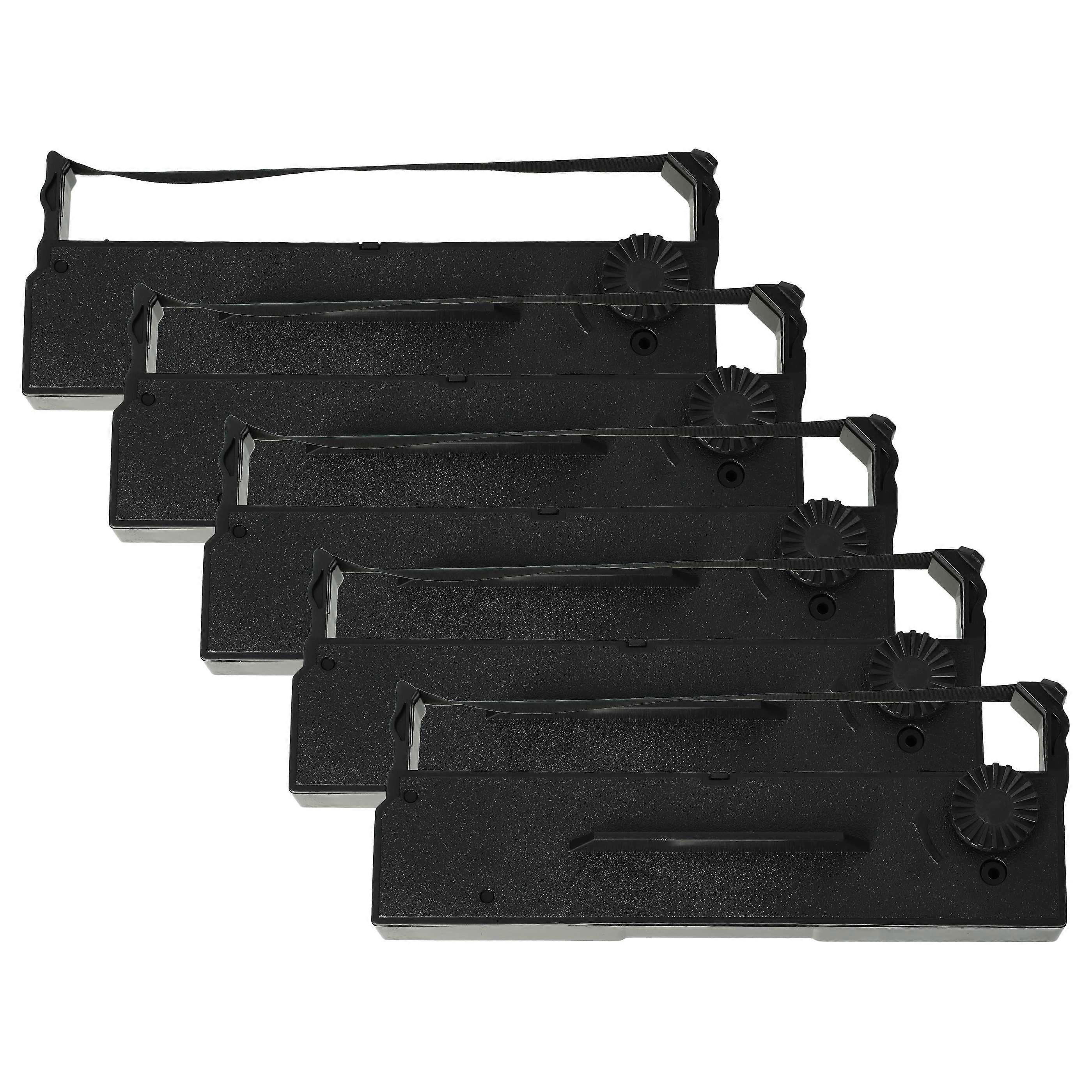 vhbw 5x ribbon compatible with Uniwell TP 620 Slip PTR dot matrix printer, receipt printer - Black