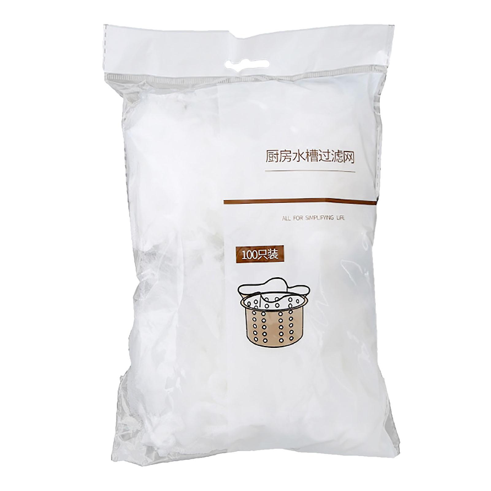 Kitchen Sink Garbage Filter Net Polyester High Density Disposable Elastic Odorless100PCS