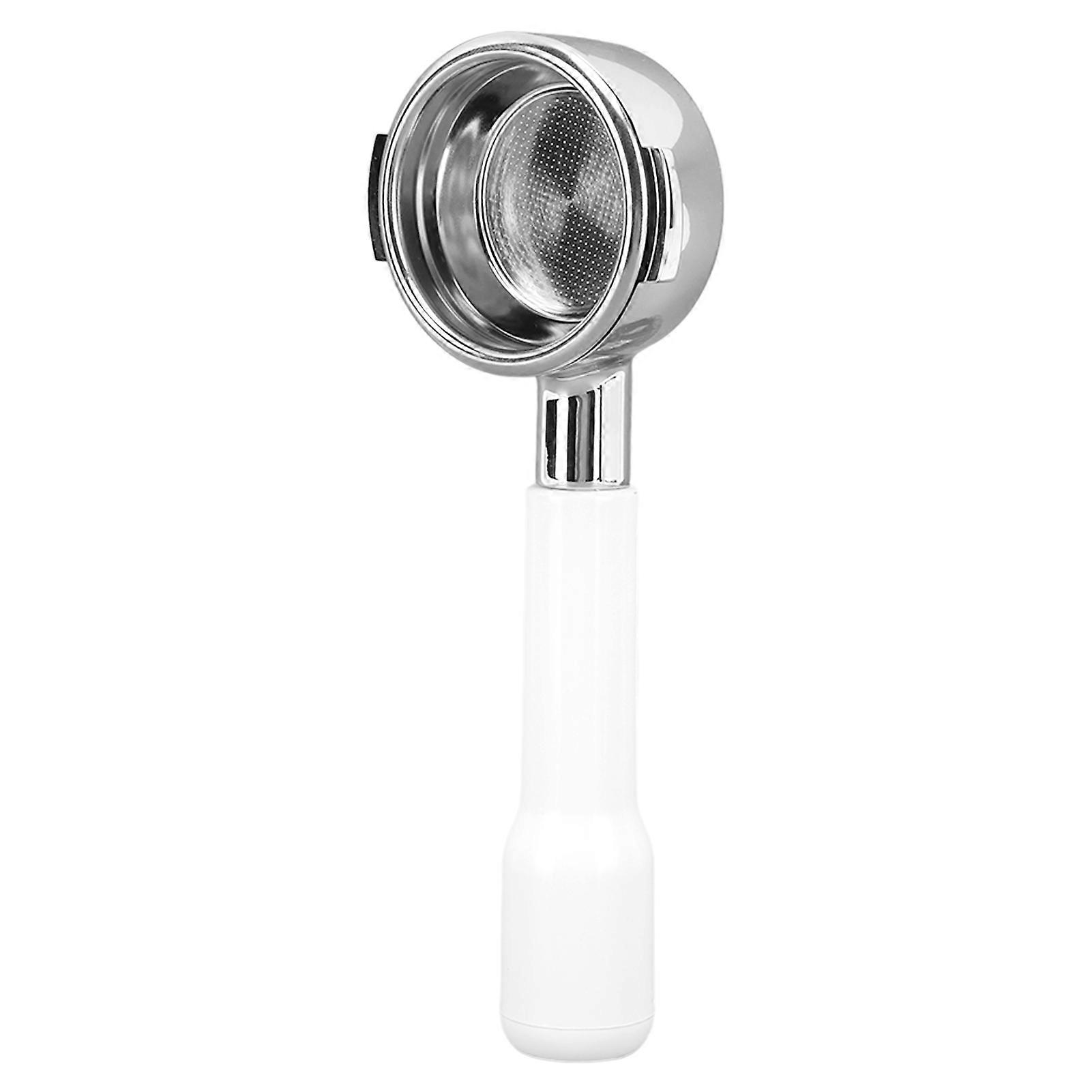 Coffee Portafilter 58 mm E61 Single Layer Filter Bottomless Handlheld Portafilter for Home Coffee Shop C2 Plastic White 