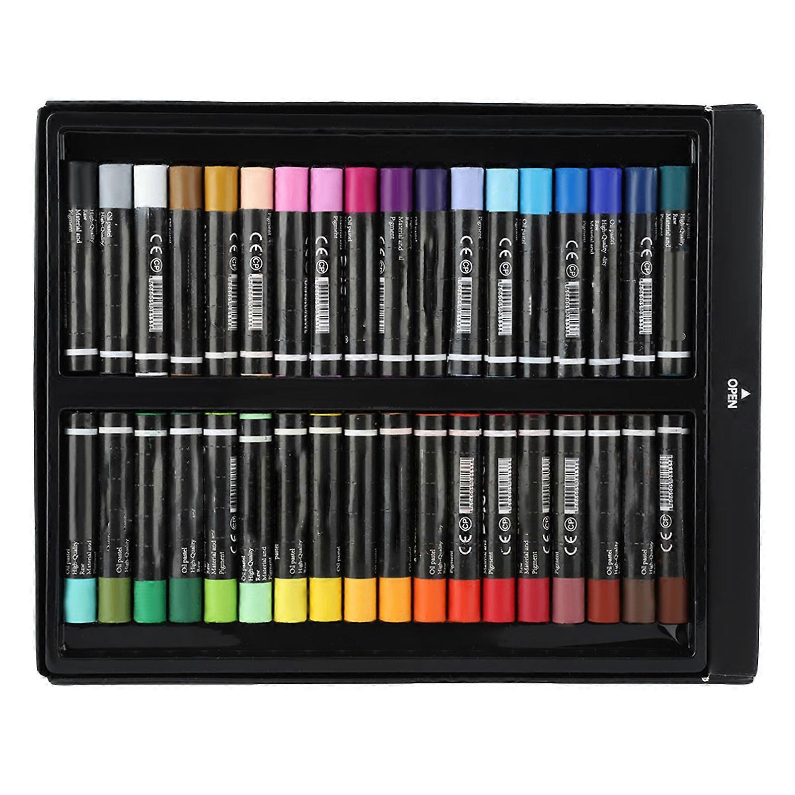 DelGreen 12/24/36 ألوان زيت دائري باستيل مجموعة متنوعة من الفنانين عصا طقم المدرسة (36 لونا)