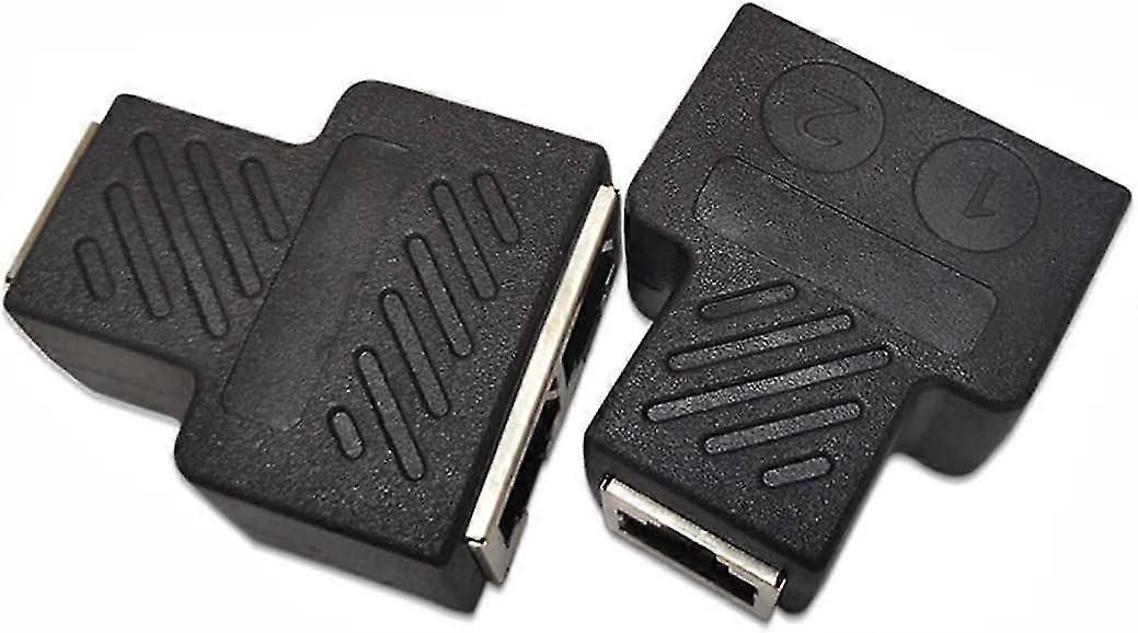 New ModelsLINJOU RJ45 1 Female to 2 Female, RJ45 Connector Splitter Ethernet LAN Cable Extender, Surfing Online at the Same Time Network Adapter Conne