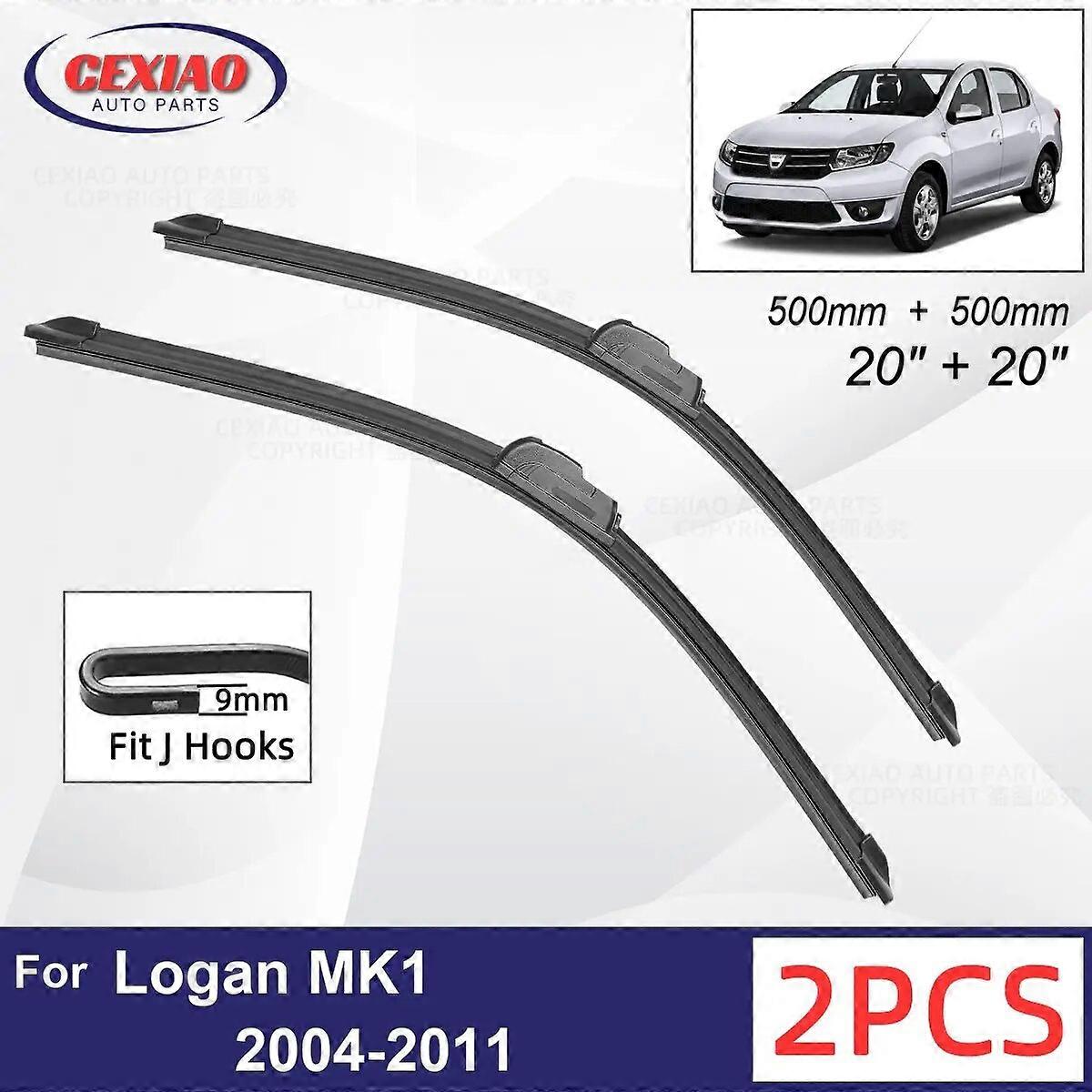 Car Wiper For Dacia Renault Logan MK1 2004~2011 Front Wiper Blades Soft Rubber Windscreen Wipers Auto Windshield 20" 500mm FN9U4863
